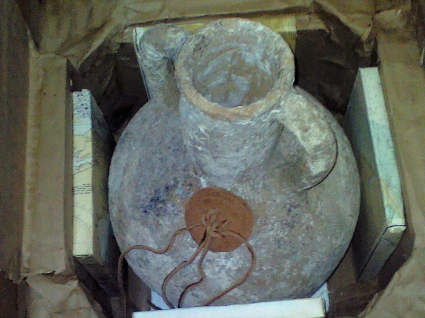 Pic 2,300 BC Amphora before Fedexed to DC 2018
